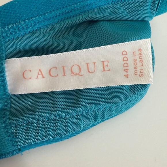 Cacique Lightly Lined Full Coverage Teal Blue  Bra Women's Size 44DDD - Picture 11 of 15